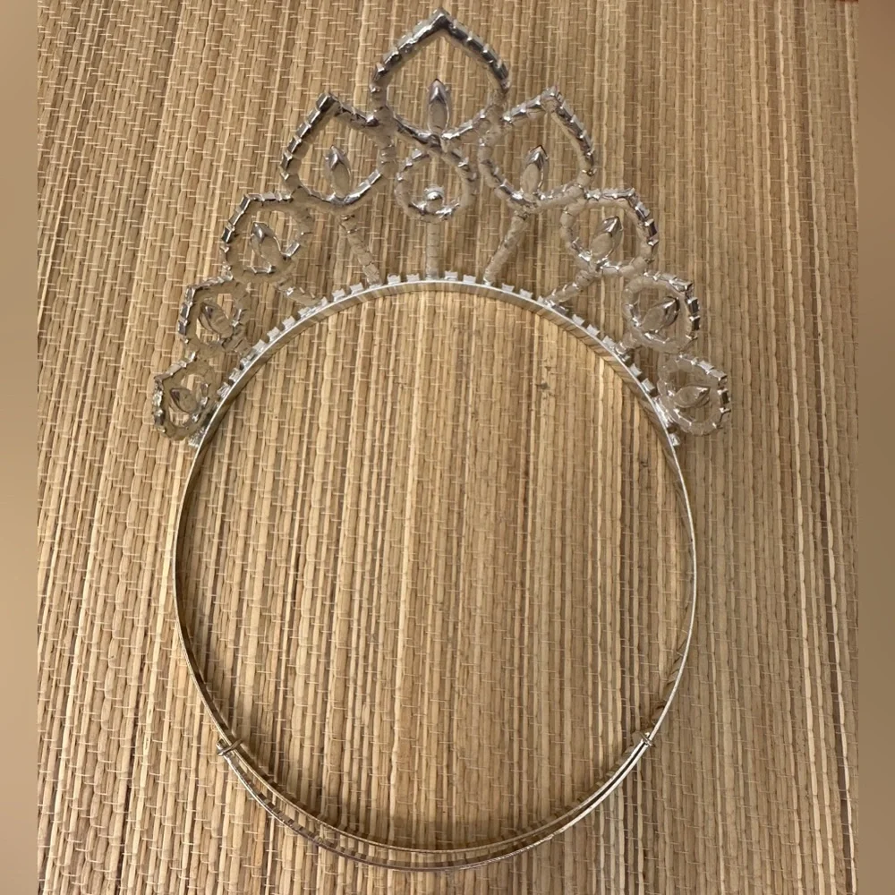 Ruby Red And Clear Rhinestone Tiara Wedding Princess Queen Pageant Crown